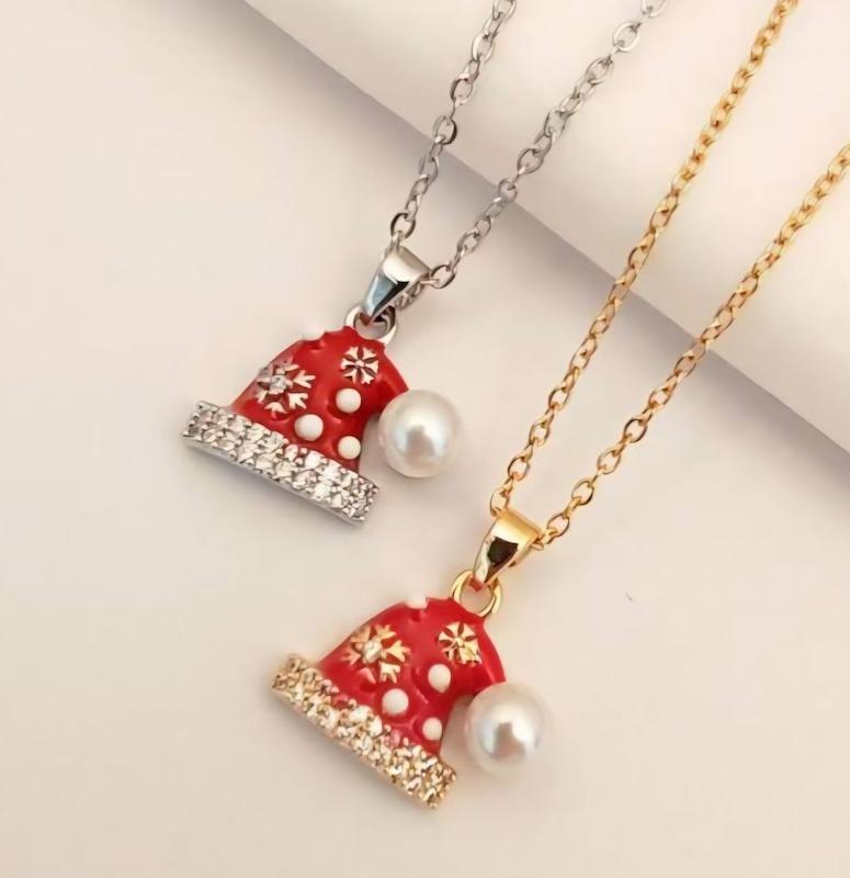 گردنبند طرح کلاه کریسمس بابانوئل