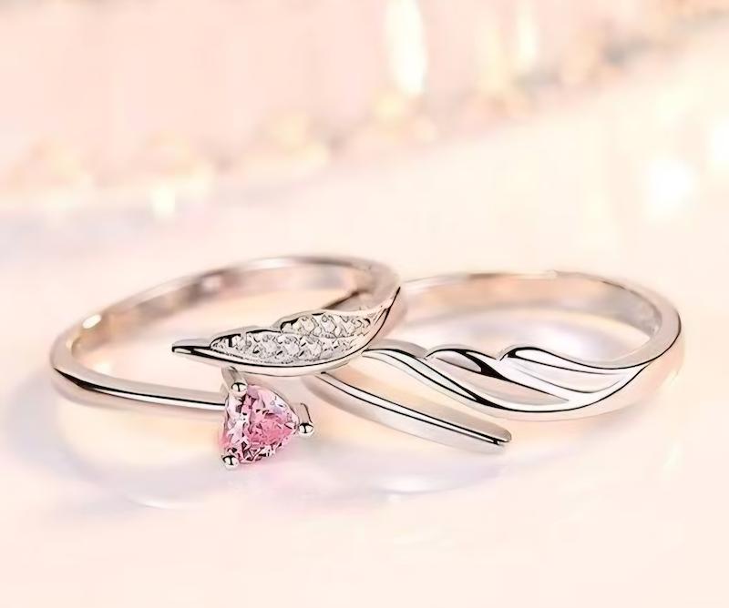 انگشتر ست کاپلی طرح بال آنجل