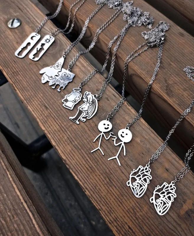 گردنبند ست استیل طرح های ترند و جدید