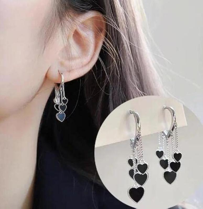 گوشواره زنانه طرح خوشه ی قلب