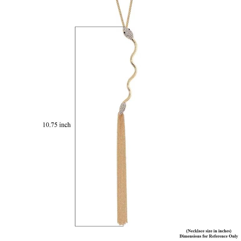 گردنبند مار ریسه دار نگینی