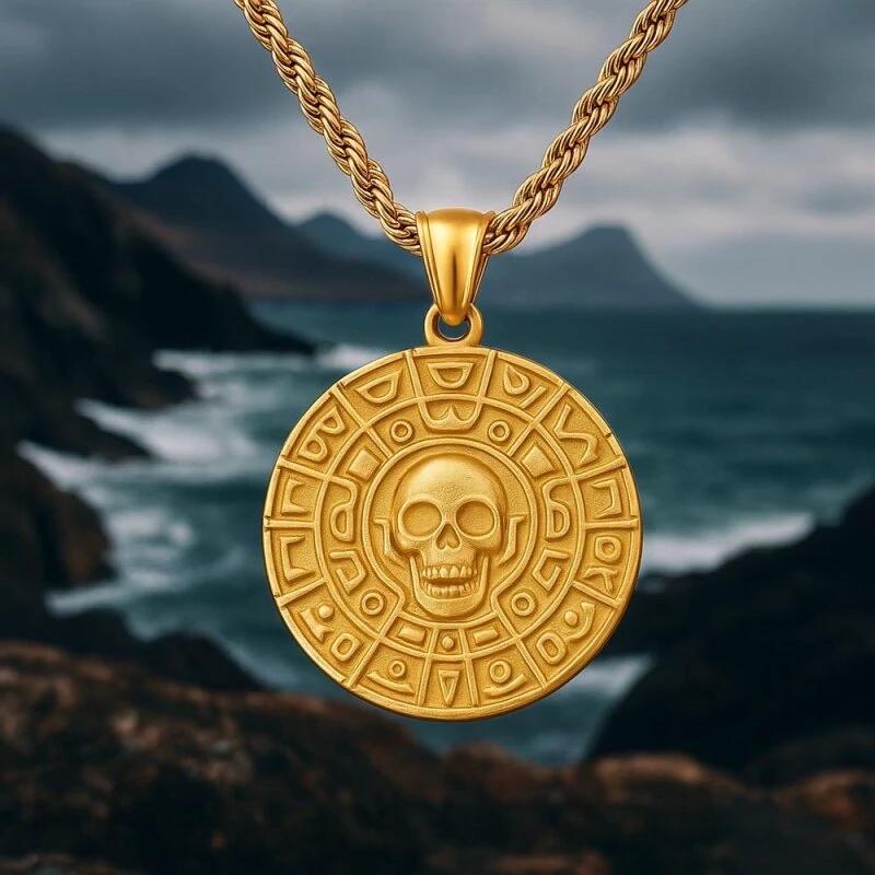 گردنبند مردانه و زنانه طلای آزتک دزدان دریایی کارائیب