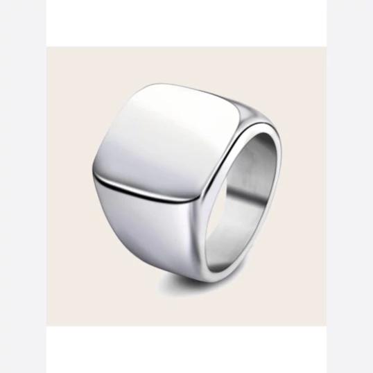 انگشتر مردانه طرح ساده مربعی