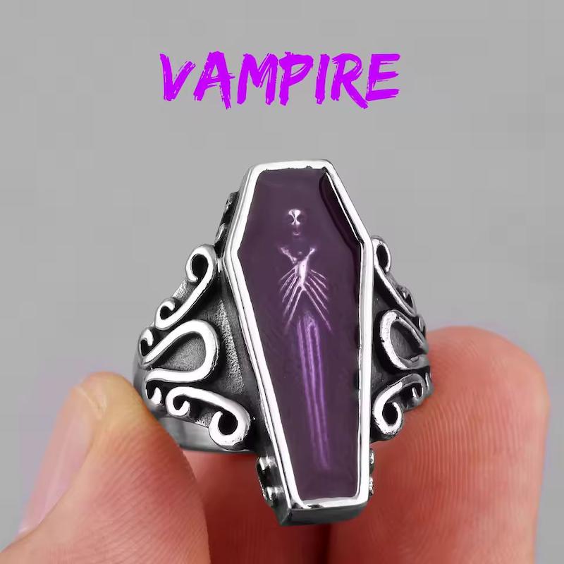 انگشتر مردانه تابوت سریال خاطرات خون آشام استیل