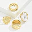 پک انگشتر زنانه فشن چانکی مجموعه ۴ عددی
