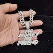 گردنبند فول نگین هیپ هاپی NO MONEY NO FRIEND