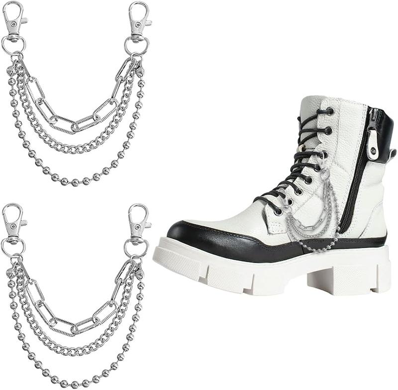 آویز بند کفش زنانه طرح زنجیر سه لایه