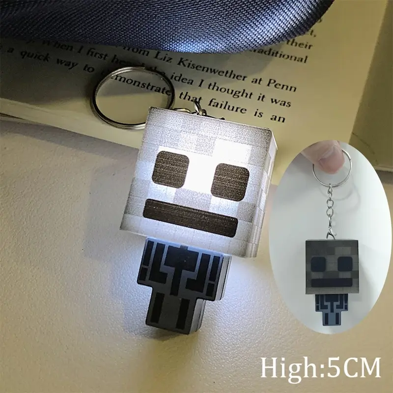 جاکلیدی طرح خزنده پوکرفیس مدل چراغ دار بازی ماینکرافت