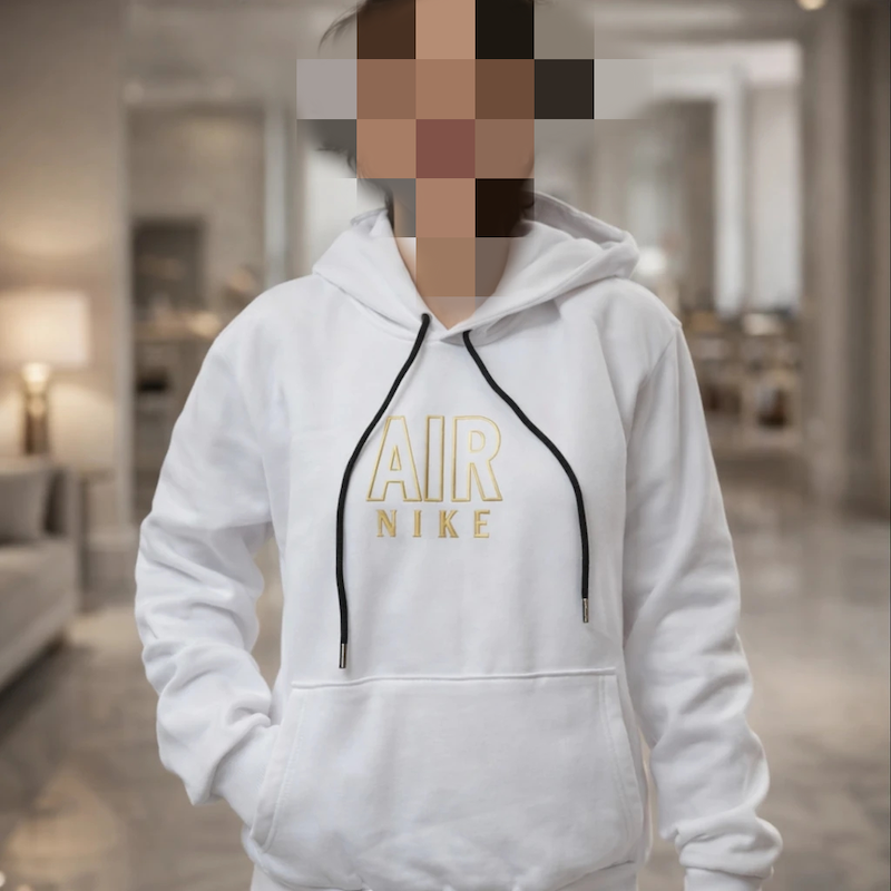 هودی سفید اسپرت طرح نوشته AIR NIKE