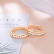 گوشواره زنانه حلقه ای نگین دار میمینال برند ژوپینگ اورجینال
