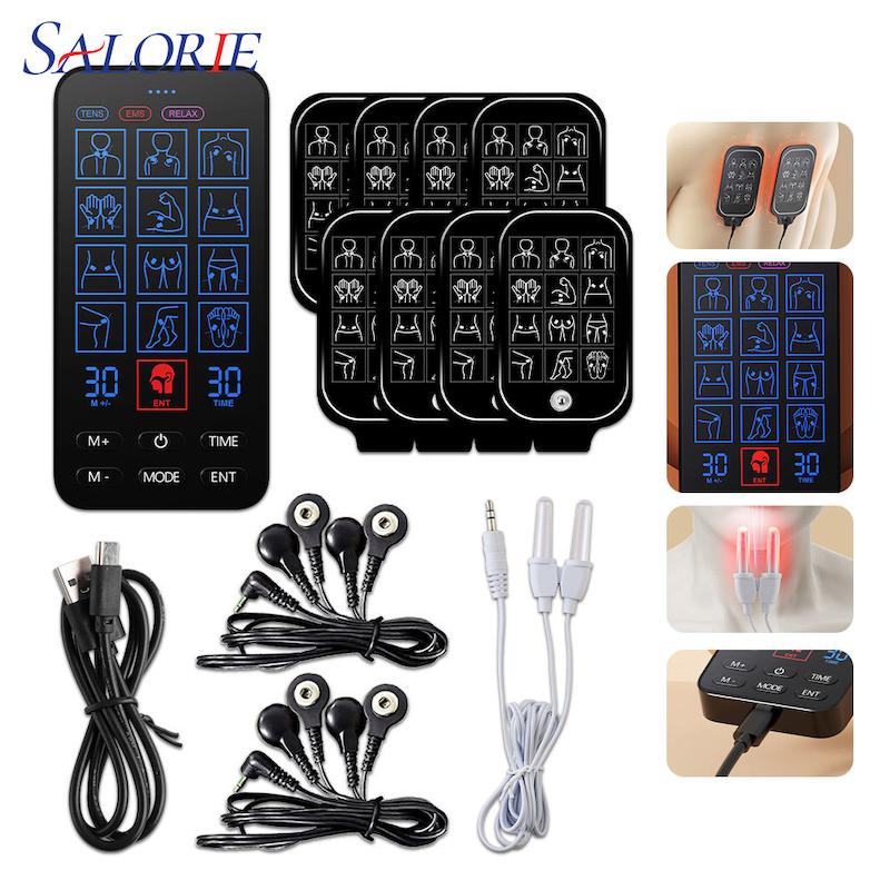 دستگاه فیزیوتراپی و تنس عضلانی EMS + TENS + RELAX با پچ 12 حالته
