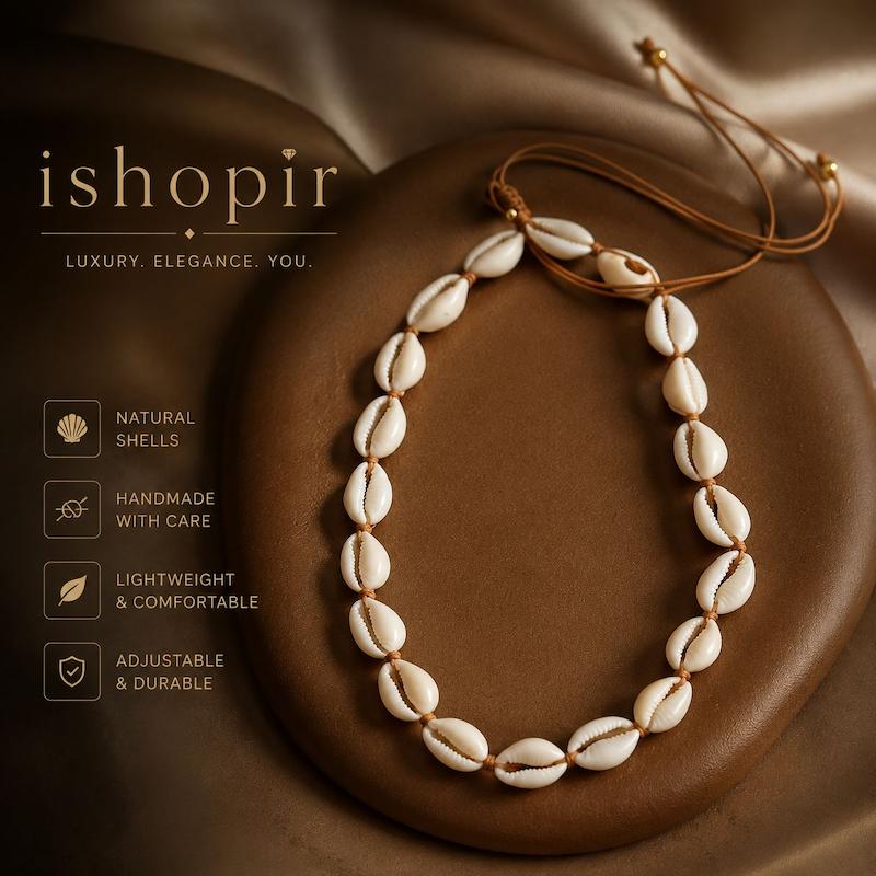 گردنبند چوکر صدف دریایی با کیفیت