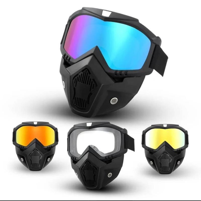 عینک موتور سواری Goggles هارلی چهار لنز قابل تعویض