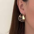 گوشواره پلنگی زنانه حلقه ای پهن