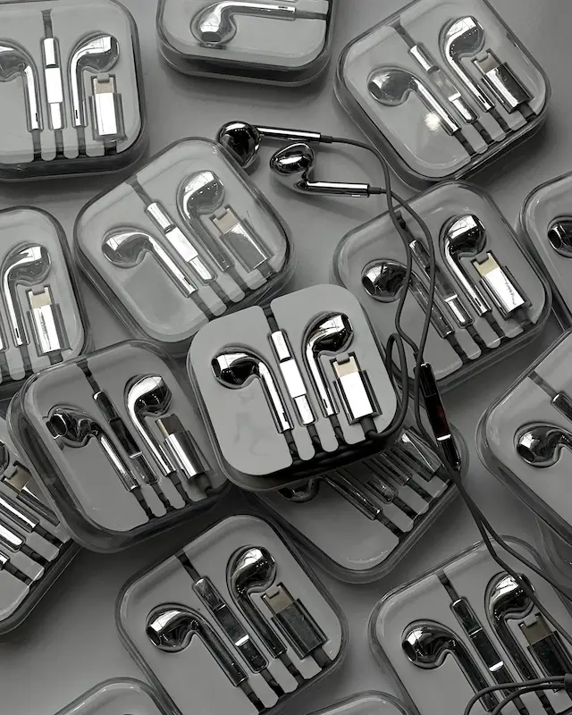 هندزفری کروم سیلور تایپ سی و آیفونی اورجینال