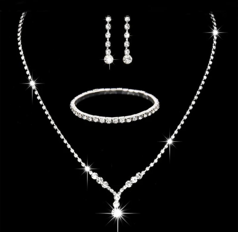 سرویس نیم ست زنانه فول نگین ساده