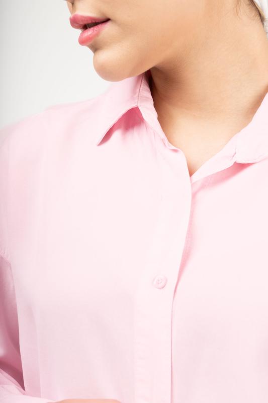 شومیز سیلک صورتی باربی