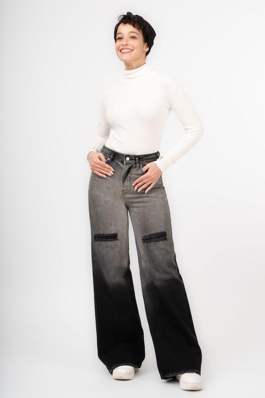 شلوار بگ دو رنگ