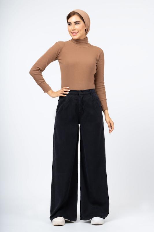 شلوار سیلک سرمه ای