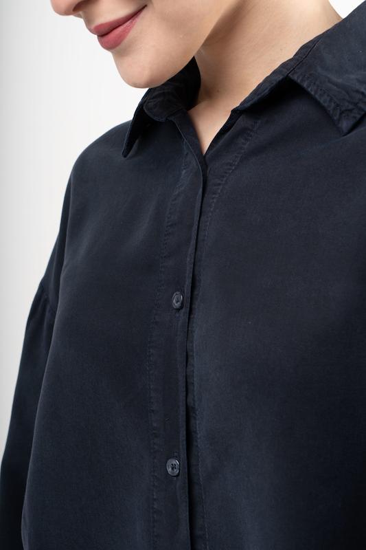 شومیز سیلک سرمه ای