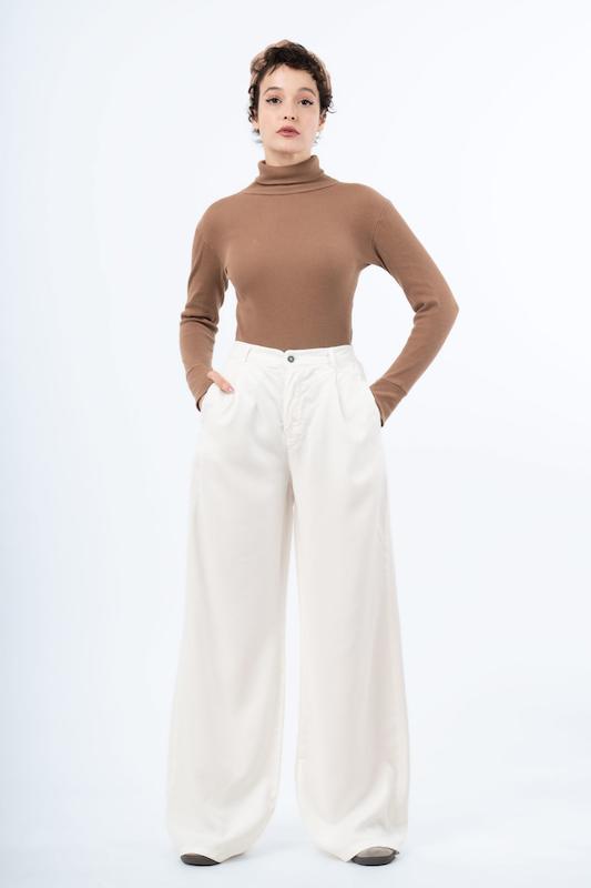 شلوار سیلک سفید