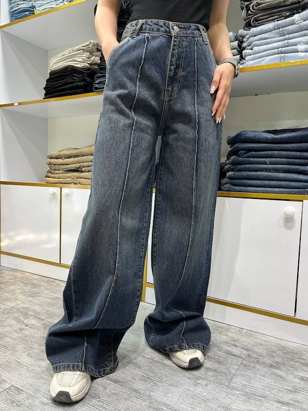 شلوار فول بگ جلو خط دار