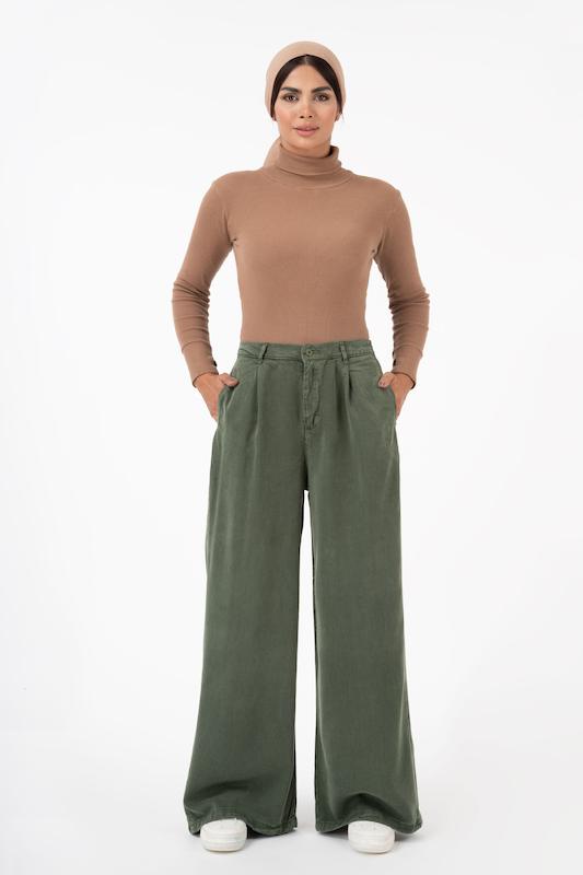 شلوار سیلک بگ پشت کش