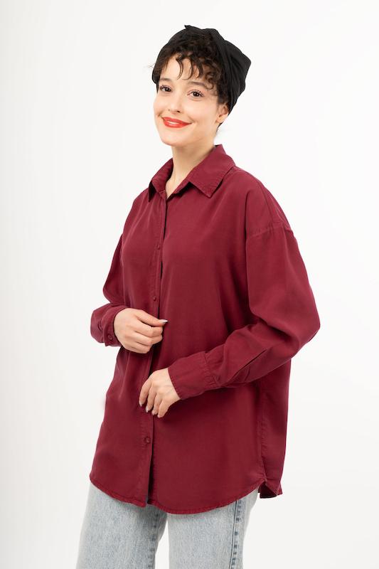 شومیزسیلک زرشکی