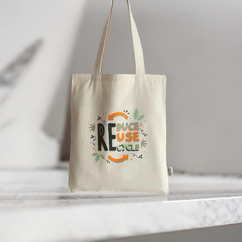 توت بگ چاپی طرح recycle