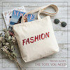 توت بگ پارچه‌ای طرح Fashion مناسب استایل روزمره
