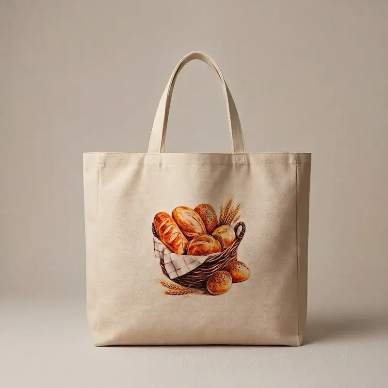 توت بگ پارچه ای طرح نان 