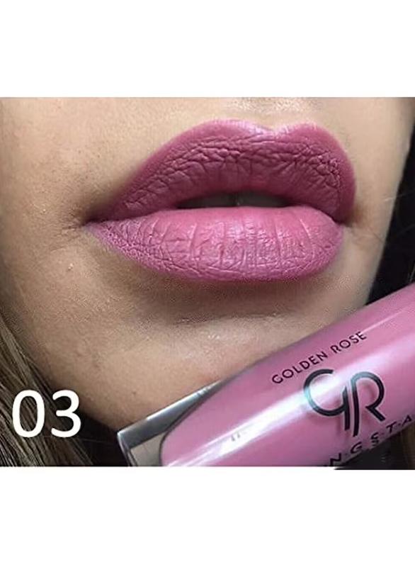 رژ لب مایع مات گلدن رز شماره03