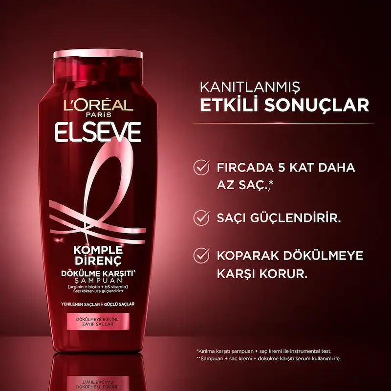 شامپو ضد ریزش لورآل مدل Komple Direnç حجم 300میل