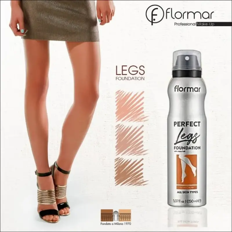 اسپری پوشاننده بدن فلورمار رنگ مدیوم Flormar Perfect Legs Foundation Spray 02 Medium 150ml