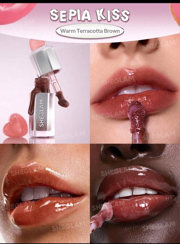 لیپ گلاس ضد آب شیگلم رنگ Sepia Kiss