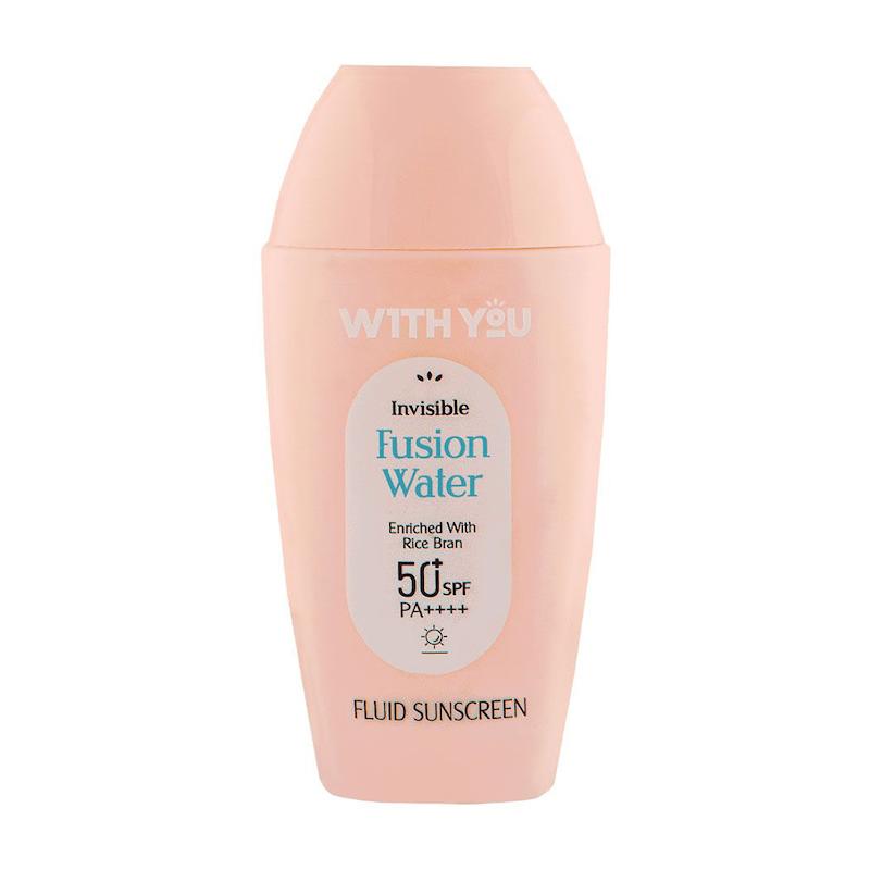 فلوئید ضد آفتاب بدون رنگ ویت یو spf50 مدل فیوژن محافظ UVA،UVB مناسب برای انواع پوست حجم 60 میلی لیتر