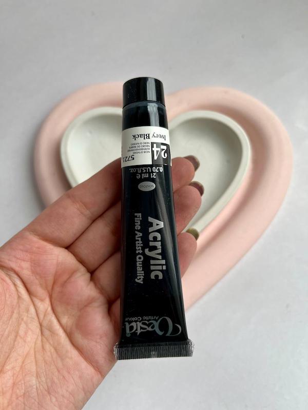 رنگ اکرولیک مشکی شماره 42