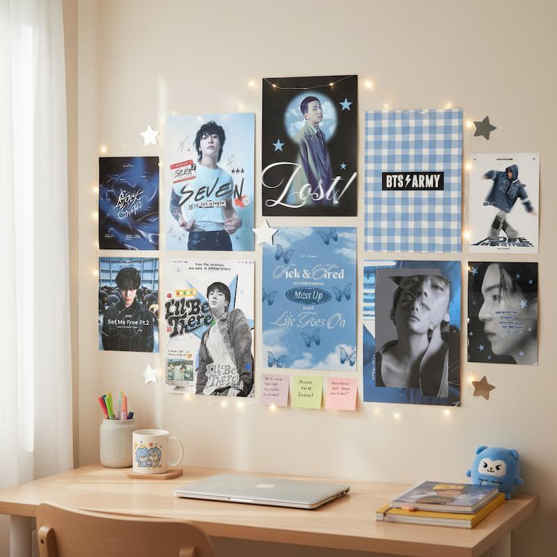 BTS Poster Pack | پک پوستری بی‌تی‌اس – تم آبی 💙