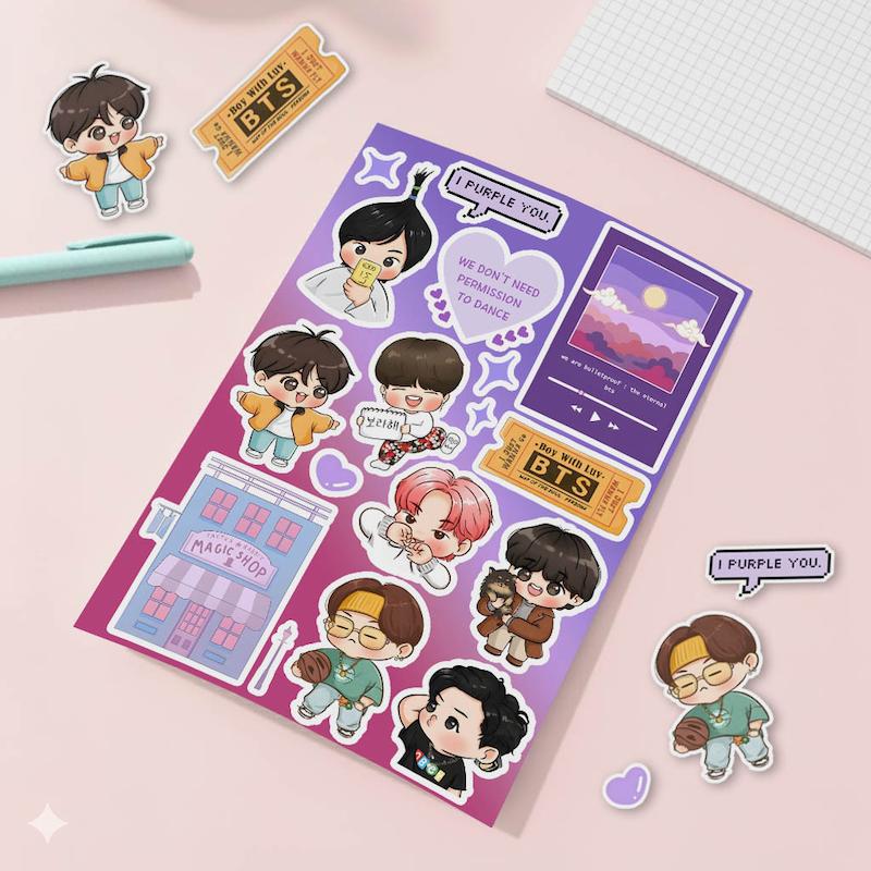 استیکر بی تی اس طرح 3