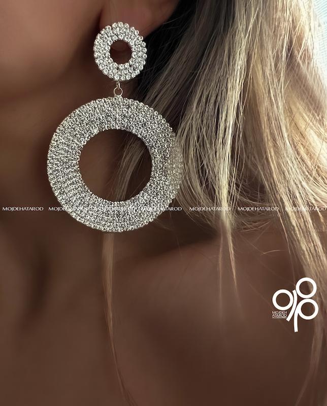 گوشواره جواهری گرد