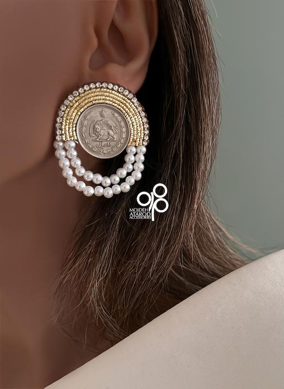 گوشواره سکه مرواریدی