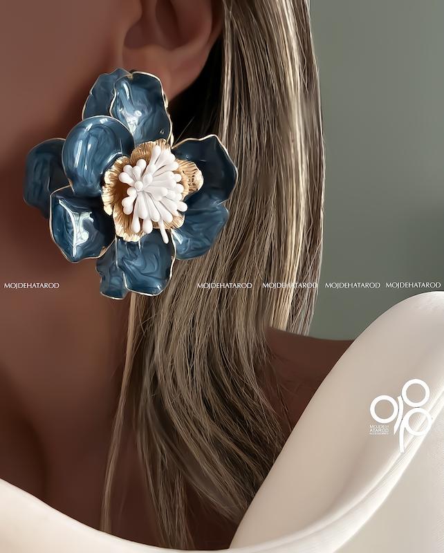 گوشواره گل میناکاری