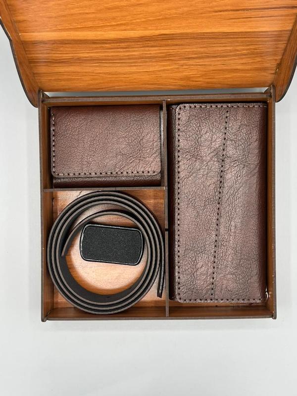 ست چرم کمربند و کیف پول