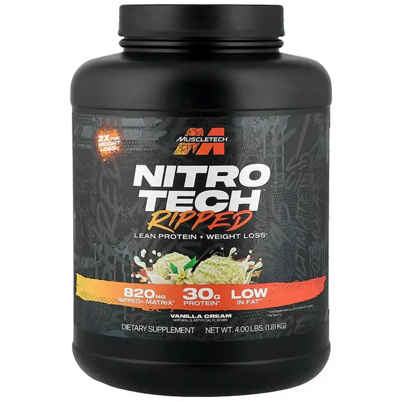 خرید پودر پوتئین وی Whey ریپد 1.800 کیلوگرمی ماسل تک برای عضله سازی بدون چربی و کاهش وزن