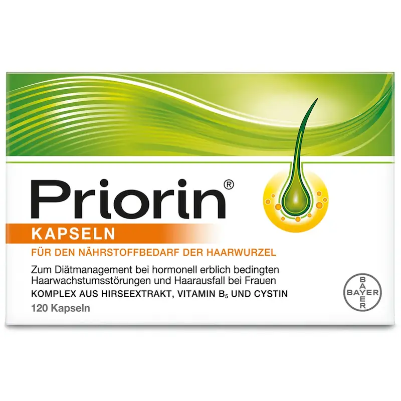 خرید کپسول ضد ریزش مو و تقویت مو پریورین priorin اصل آلمان 120 عددی