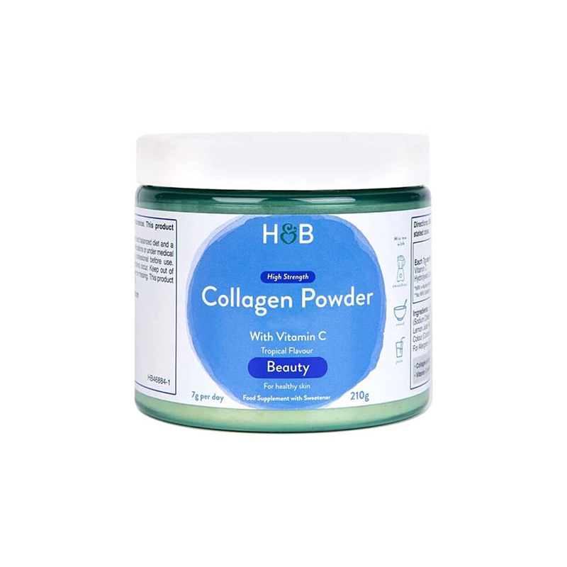 پودر کلاژن H&B هلند اند بارت تقویت پوست Marine Collagen Tropical Flavoured Powder 