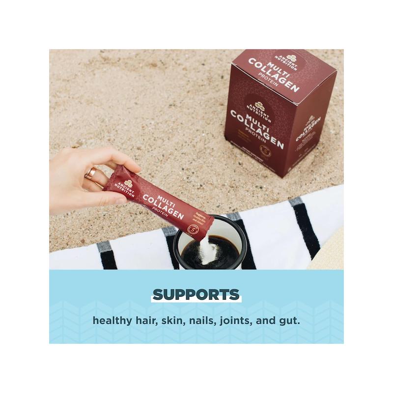 مولتی کلاژن پپتاید ساشه ای ایشنت ناتریشن Ancient Nutrition Multi Hydrolyzed Collagen Peptides Unflavored