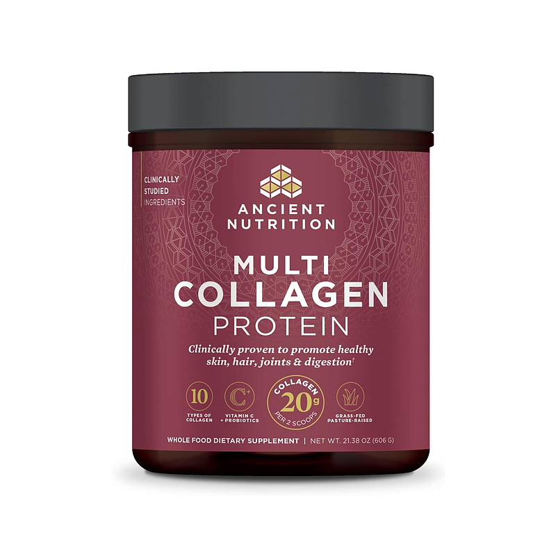 کلاژن پپتاید ایشنت ناتریشن Ancient Nutrition Multi Collagen Powder Protein with Probiotics Unflavored