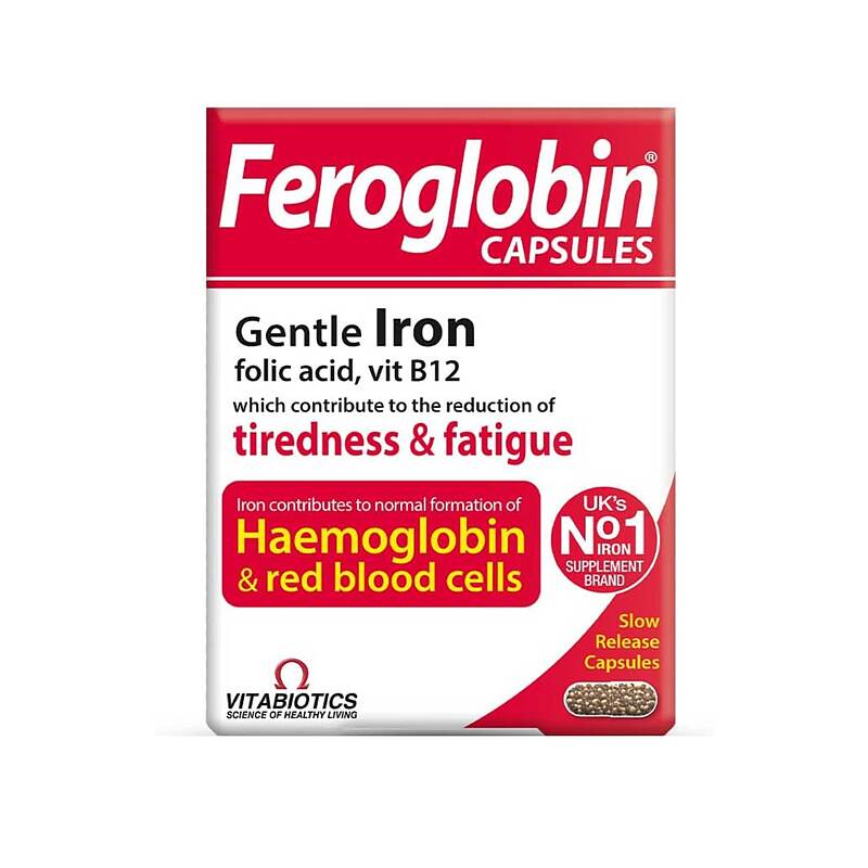 فروگلوبین آهن ویتابیوتیکس منبع B12 و فولیک اسید  Vitabiotics Feroglobin Original