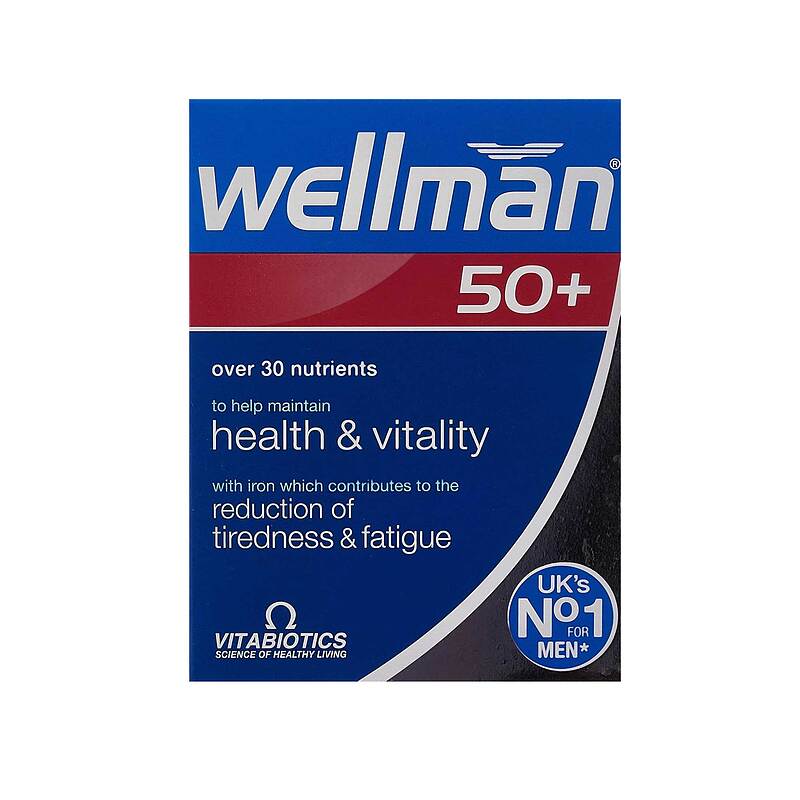 مولتی ویتامین ول من بالای 50 سال ول من ویتابیوتیکس Vitabiotics Wellman 50 Plus 30